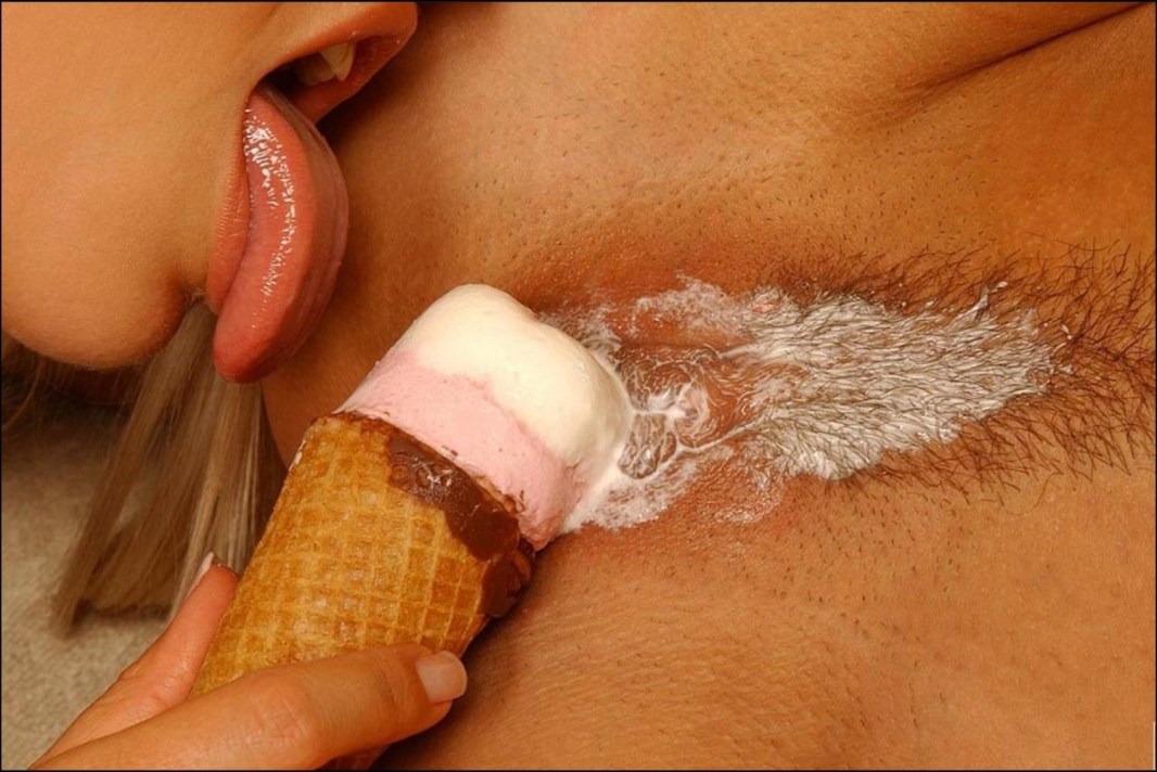 Whipped cream licking sex image