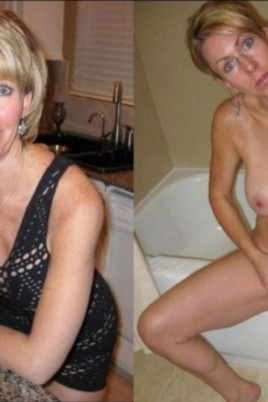 Dressed and undressed mature women (57 photos)