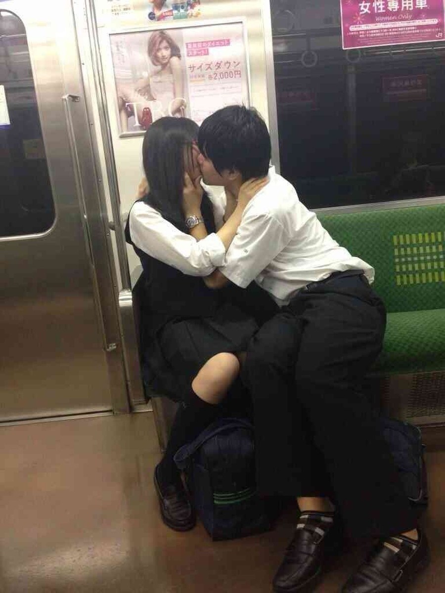 Threesome on a train