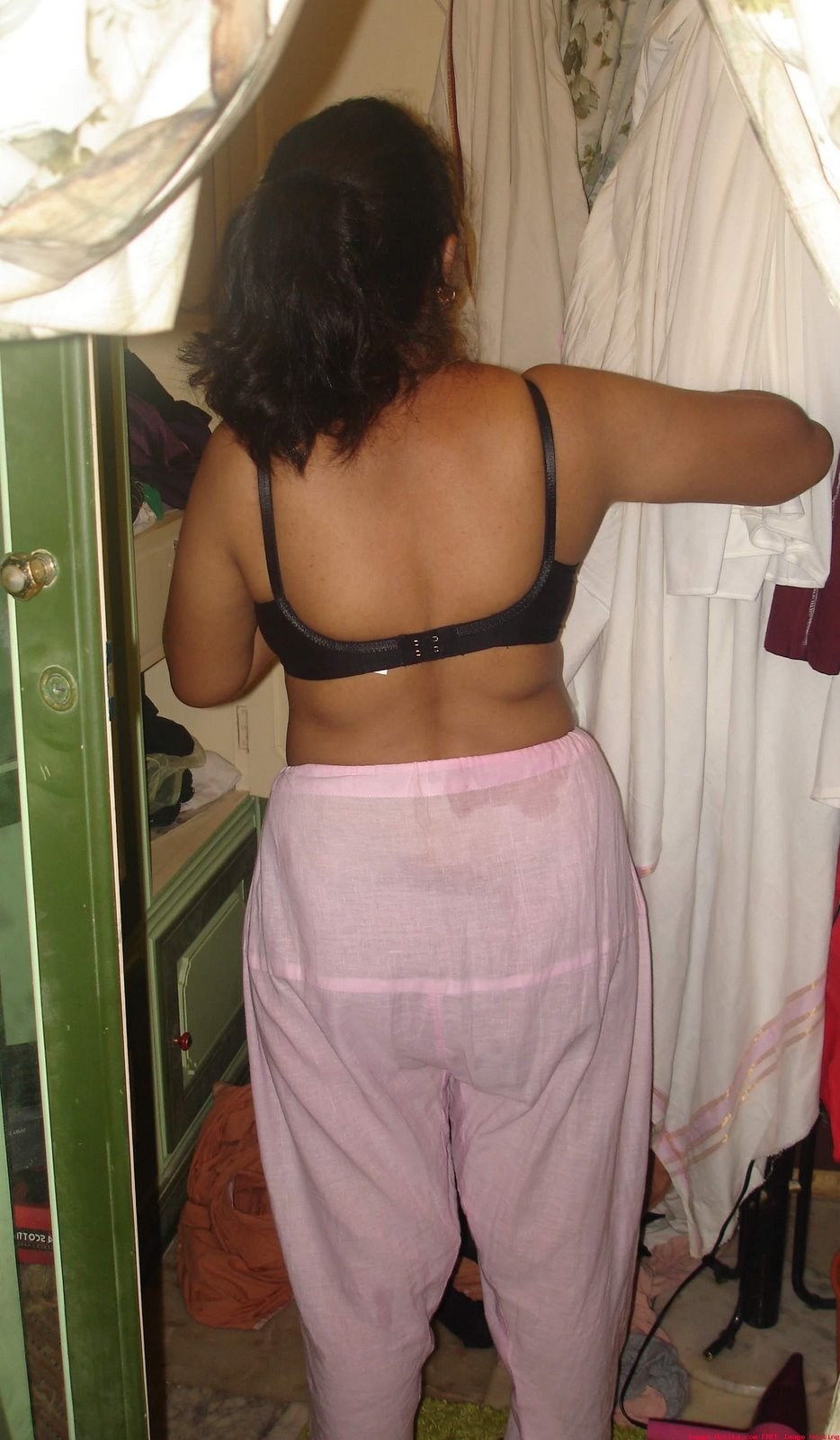 Aunty without a dress