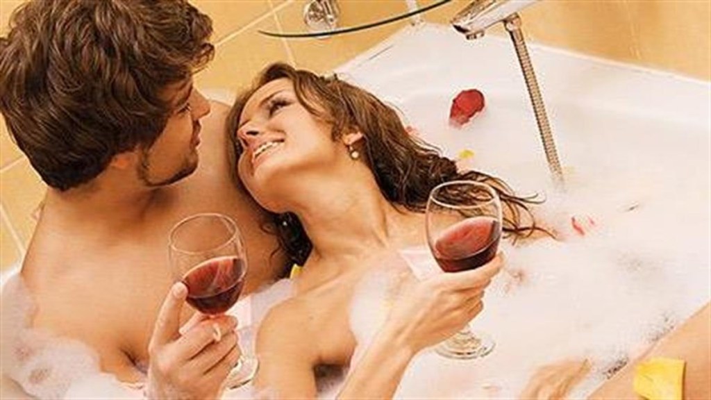 Two in the bathroom romantic