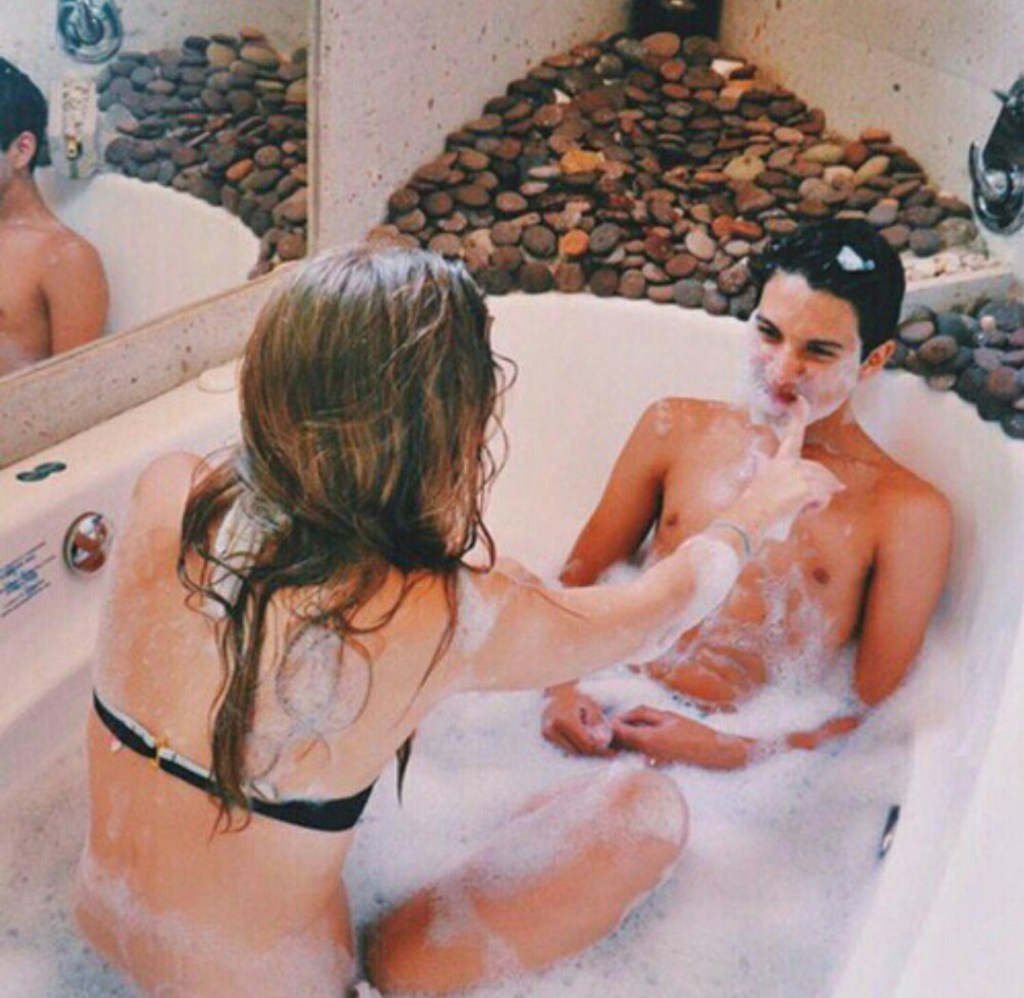 Sister in the bath
