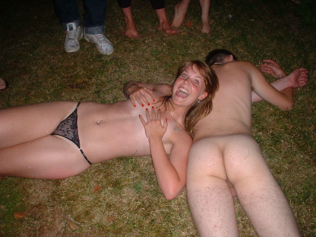 Drunk nude teenager