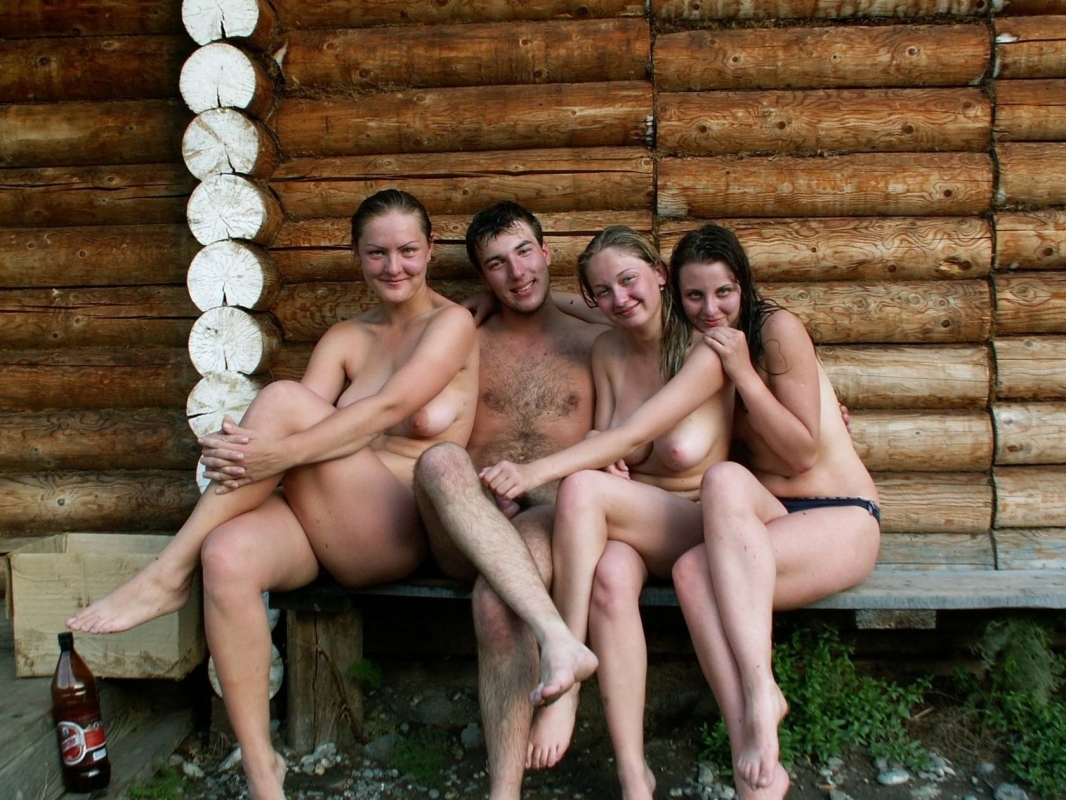 Bare Girls in the Rustic Ban