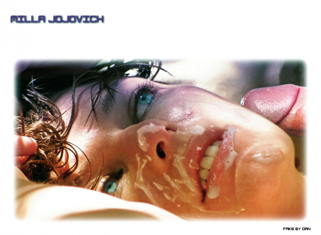 Milla Jovovich obkonchennaya