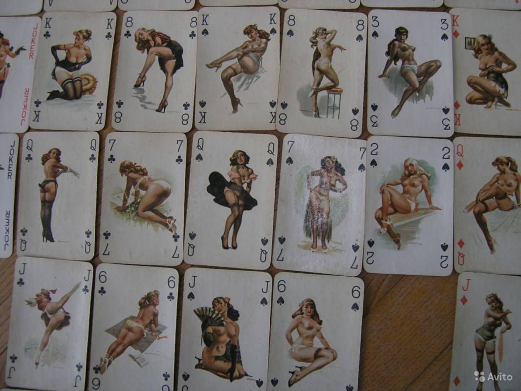Pornographic playing cards retro