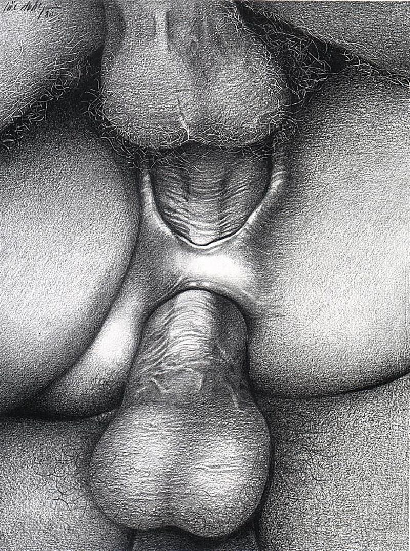 Hentai Pencil Drawings - Drawing dick in the vagina (74 photos) - porn photo