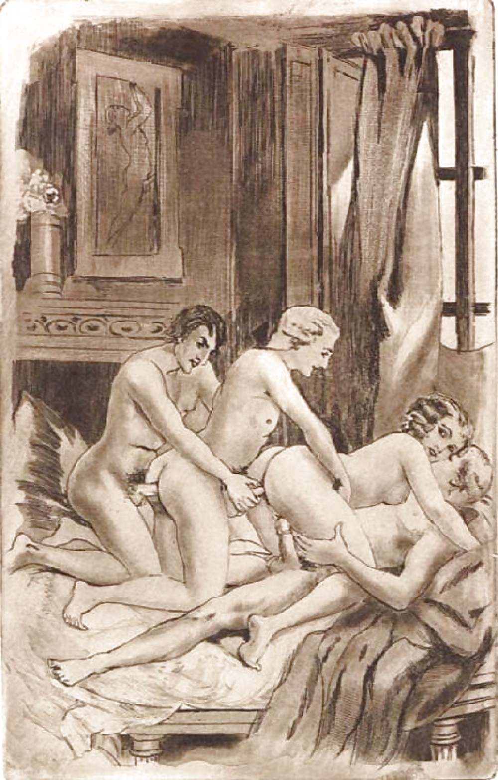 Ancient pornographic painting