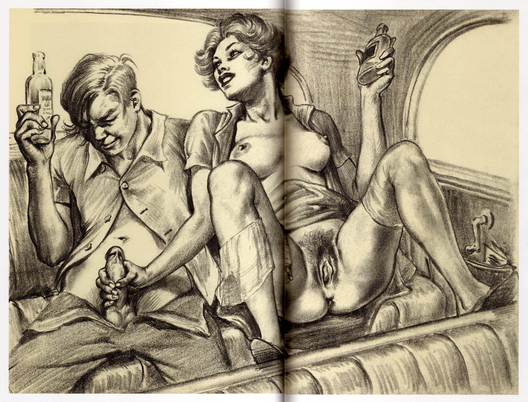 Vintage Porn Drawings - Retro Art (73 photos) - porn photo
