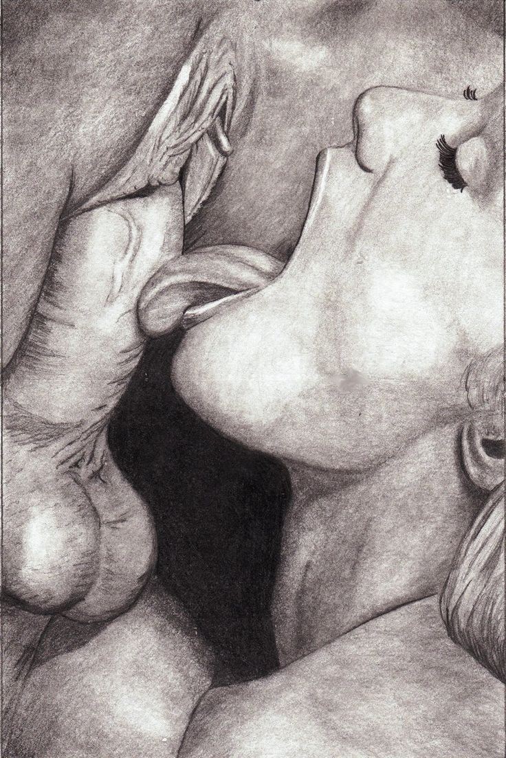 Lesbian Rimjob Drawing - Pencil Art Rimming Sex | Gay Fetish XXX