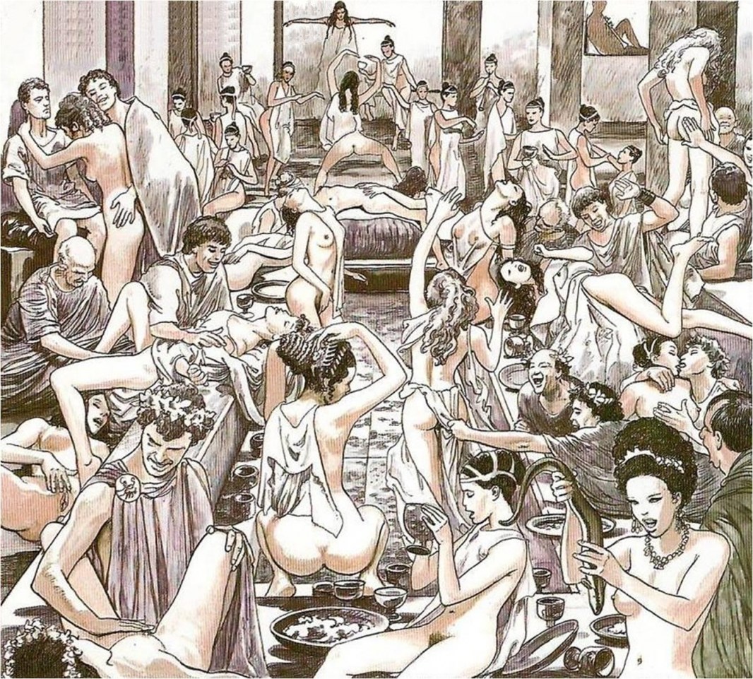 Erotic illustrations of Orgiy