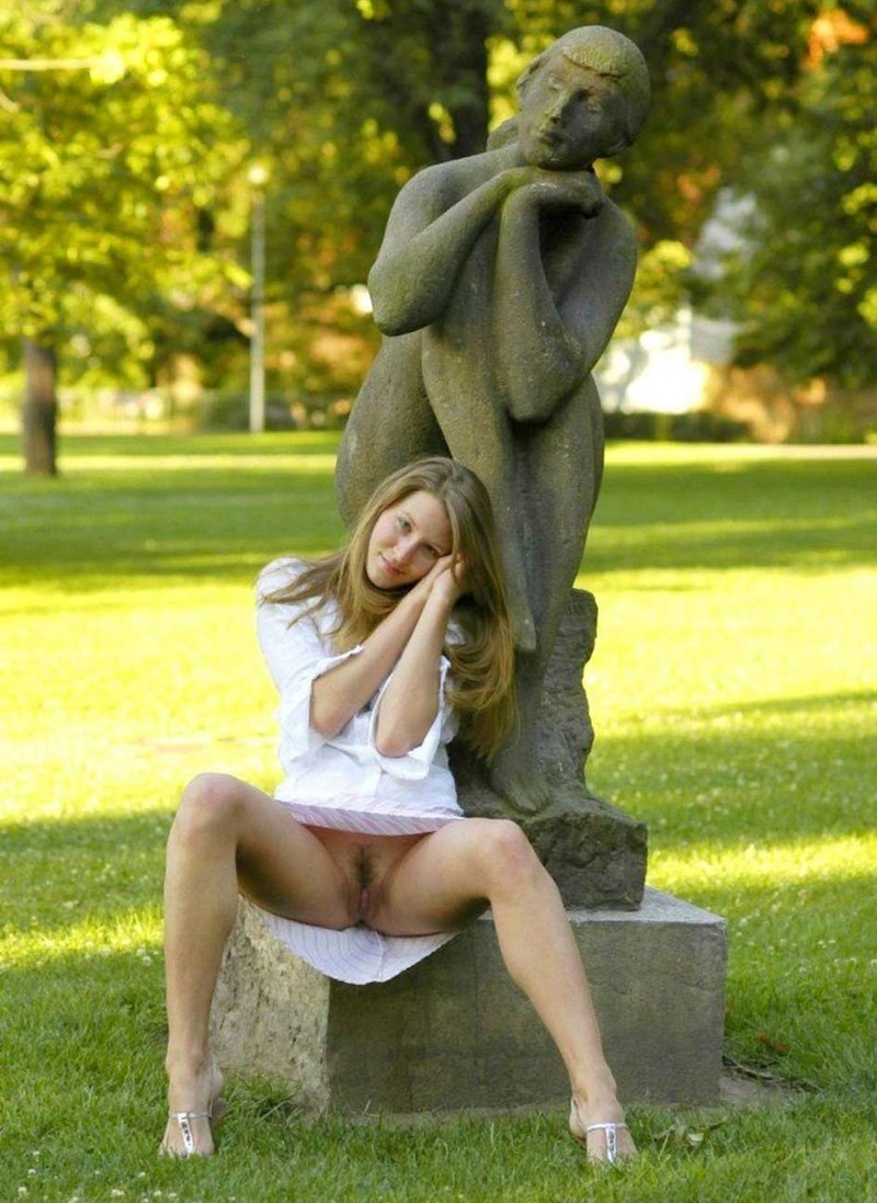 Girls in the park without panties
