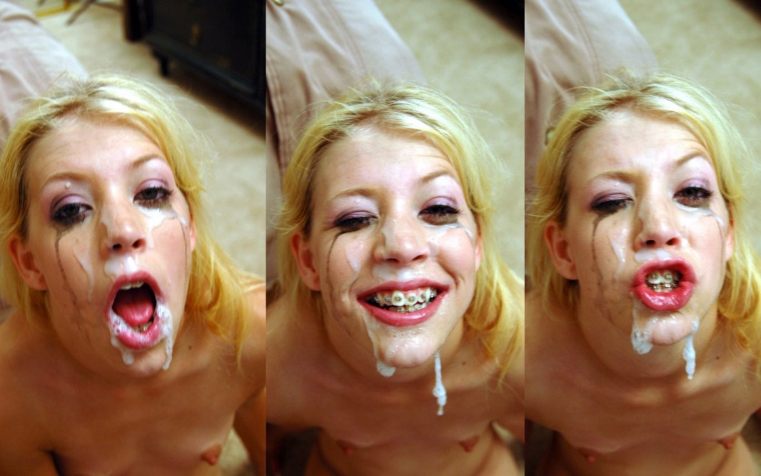 Girls with cumshot braces