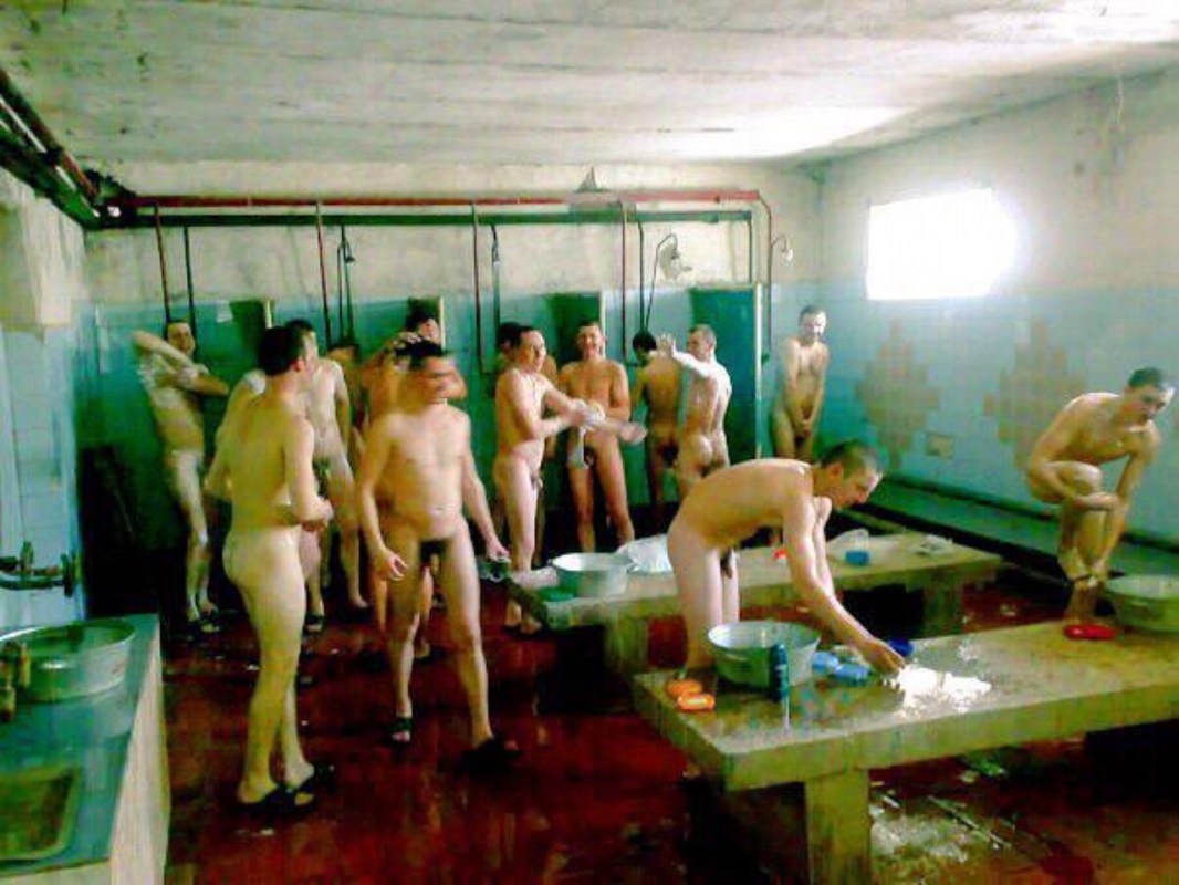 Beautiful naked guy in the bath