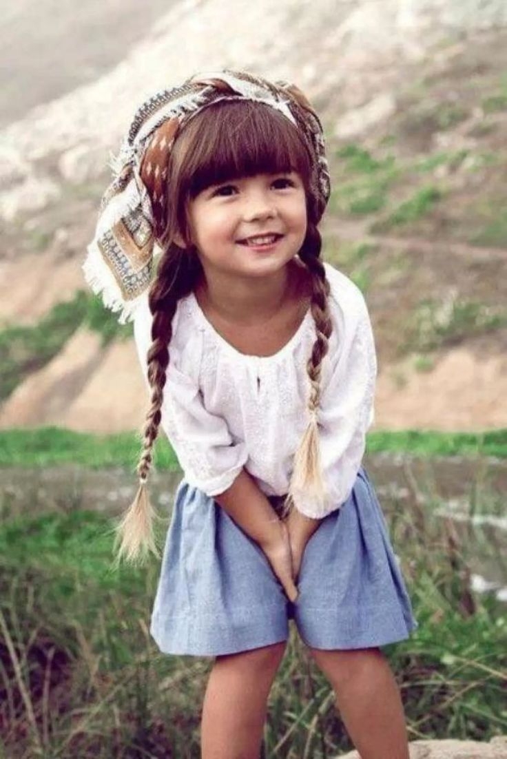 Fashionable children pose