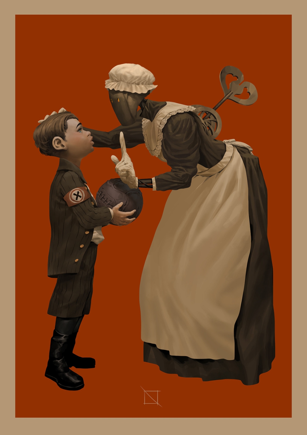 The machine gun is maid