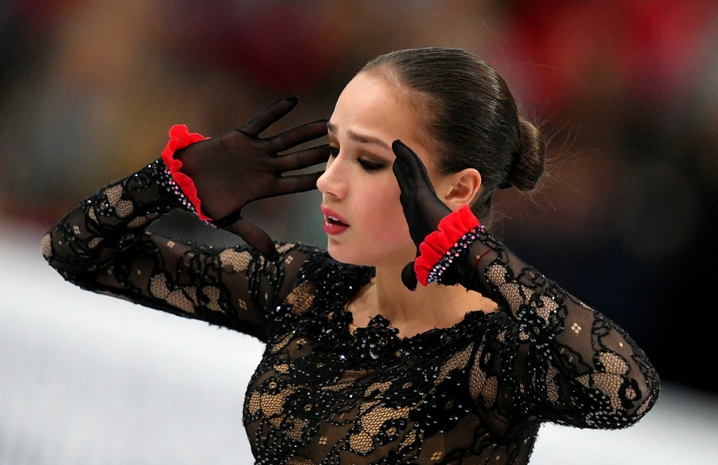 Alina Zagitova skater in a swimsuit