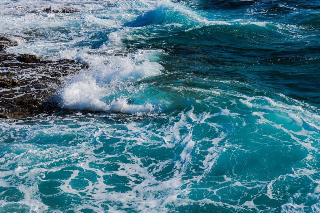 Ocean depths of the photo