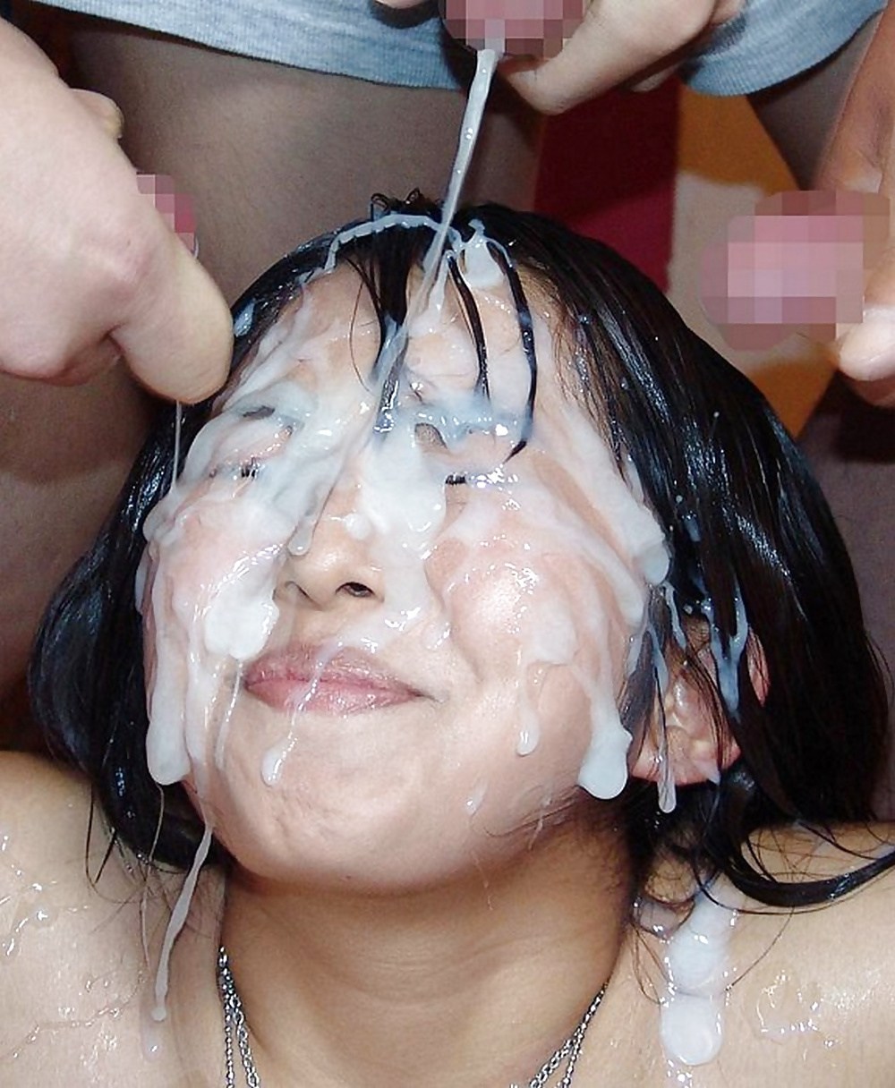 Asian Face - Asian Girl Covered in Sperm (66 photos) - porn photo