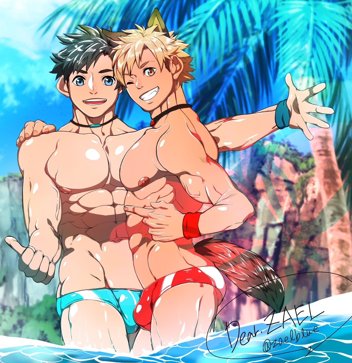 Swimer Boy Gay Anime Porn - Gay Sex in Swim Trunks (63 photos) - porn photo