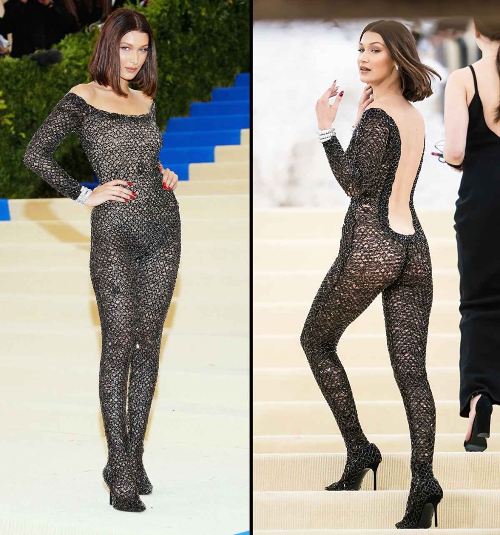 Combineson from lace sewing on Bella Hadid