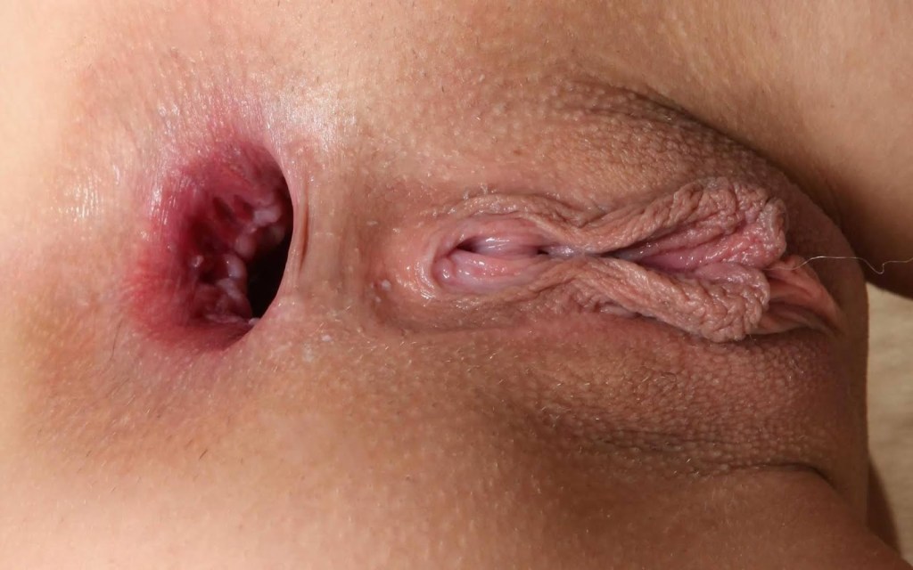 Open vagina and anus