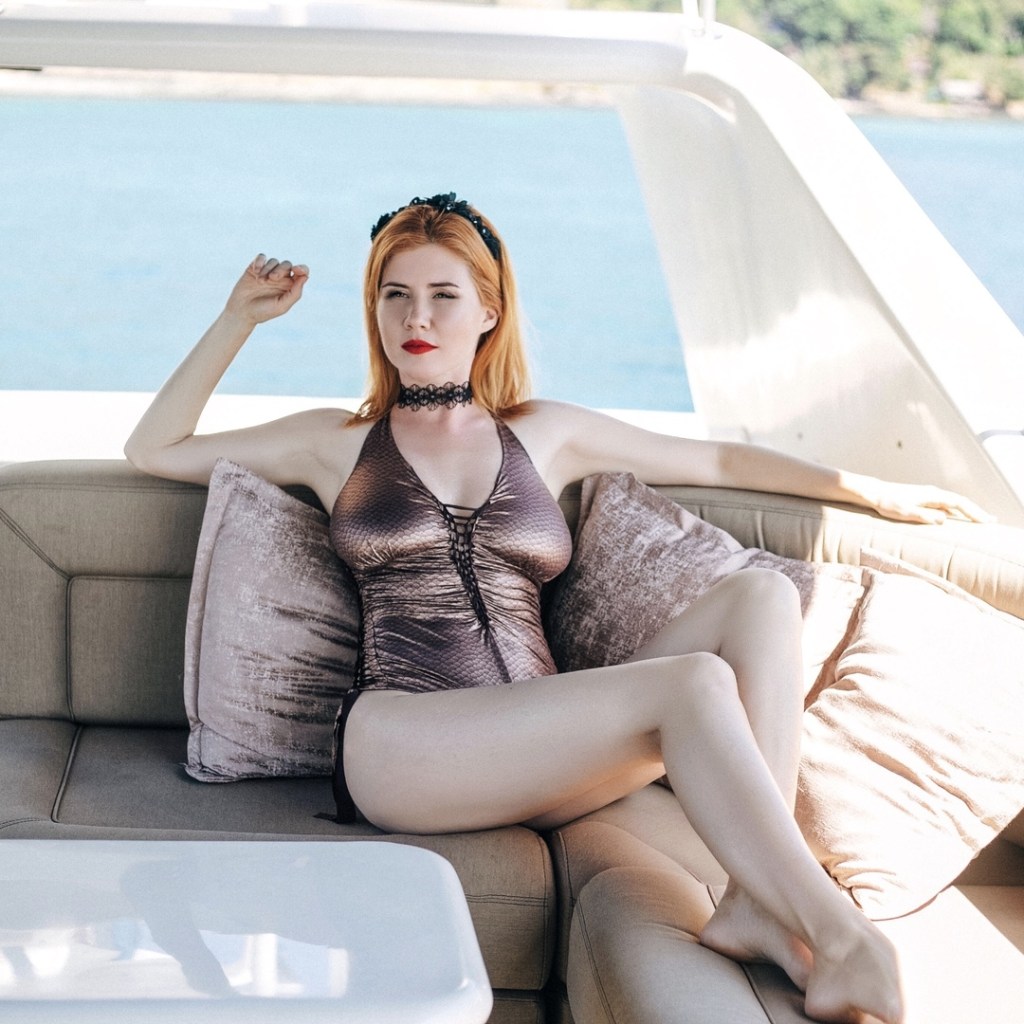 Anna Chapman in a swimsuit 2018