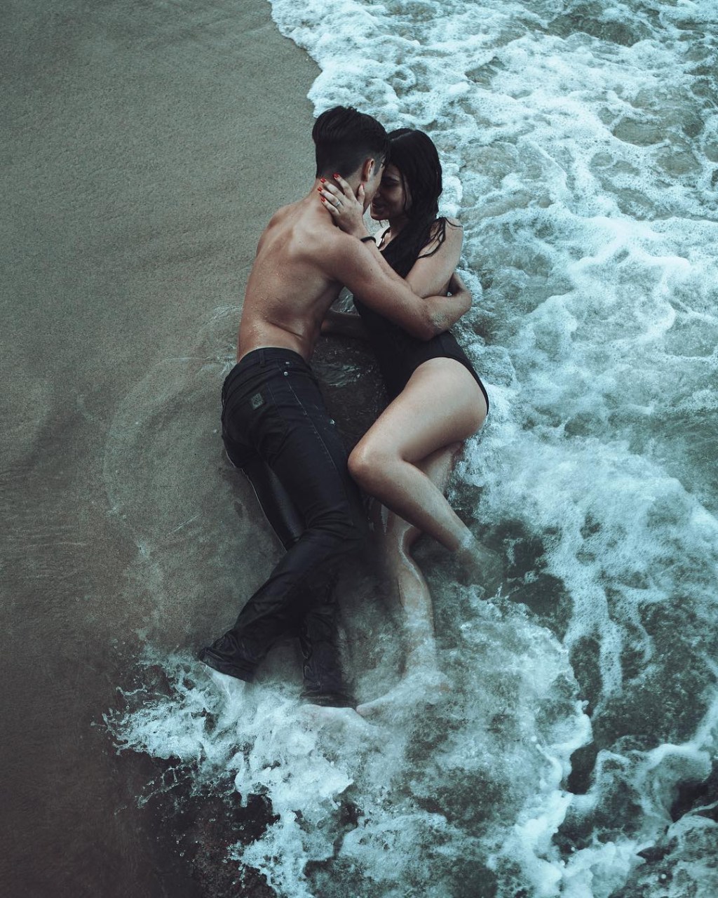 Guy and girl in water