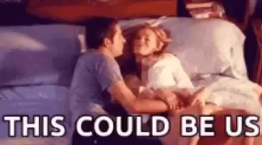 Passion in bed GIF