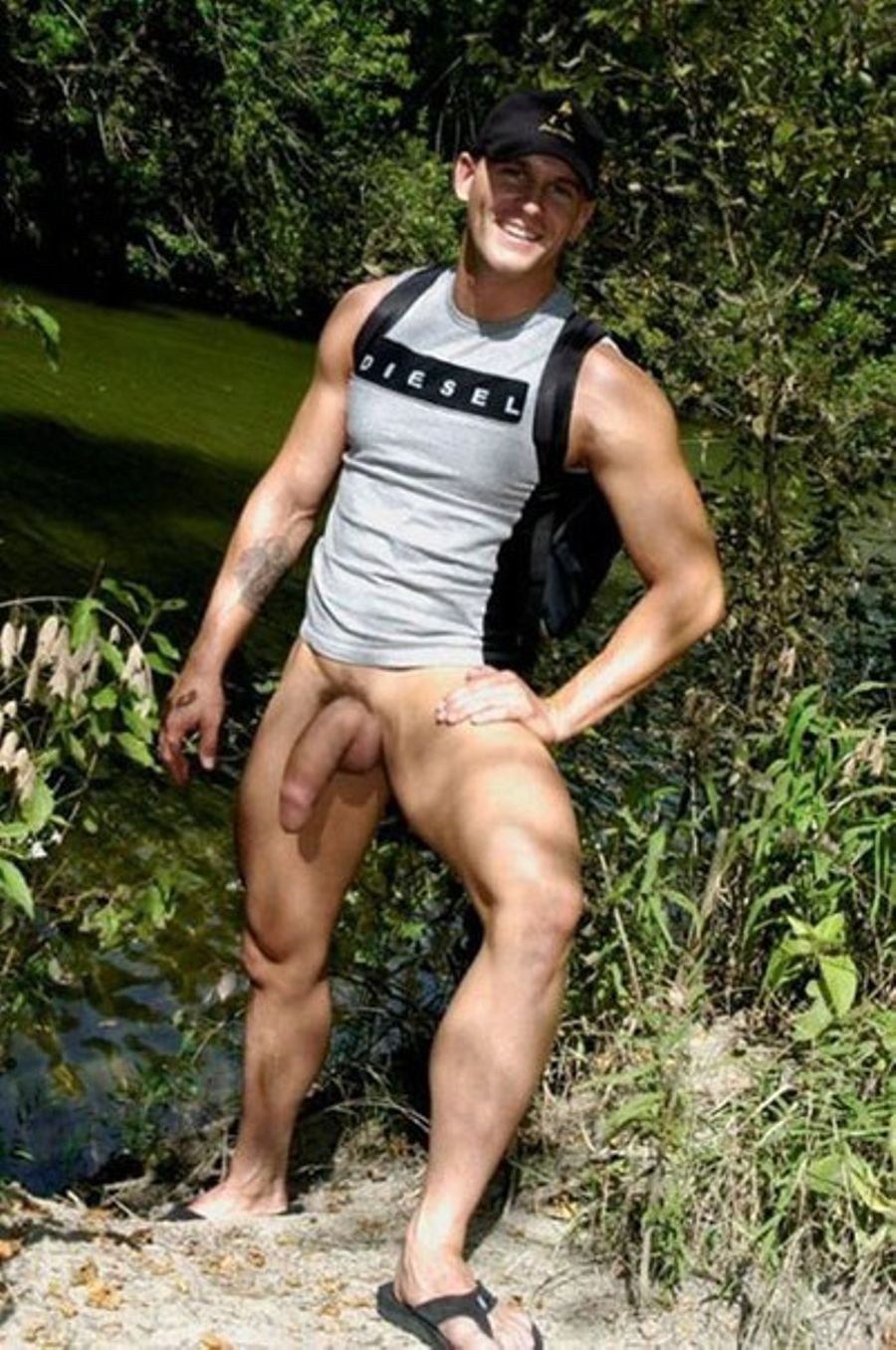 Naked men without panties