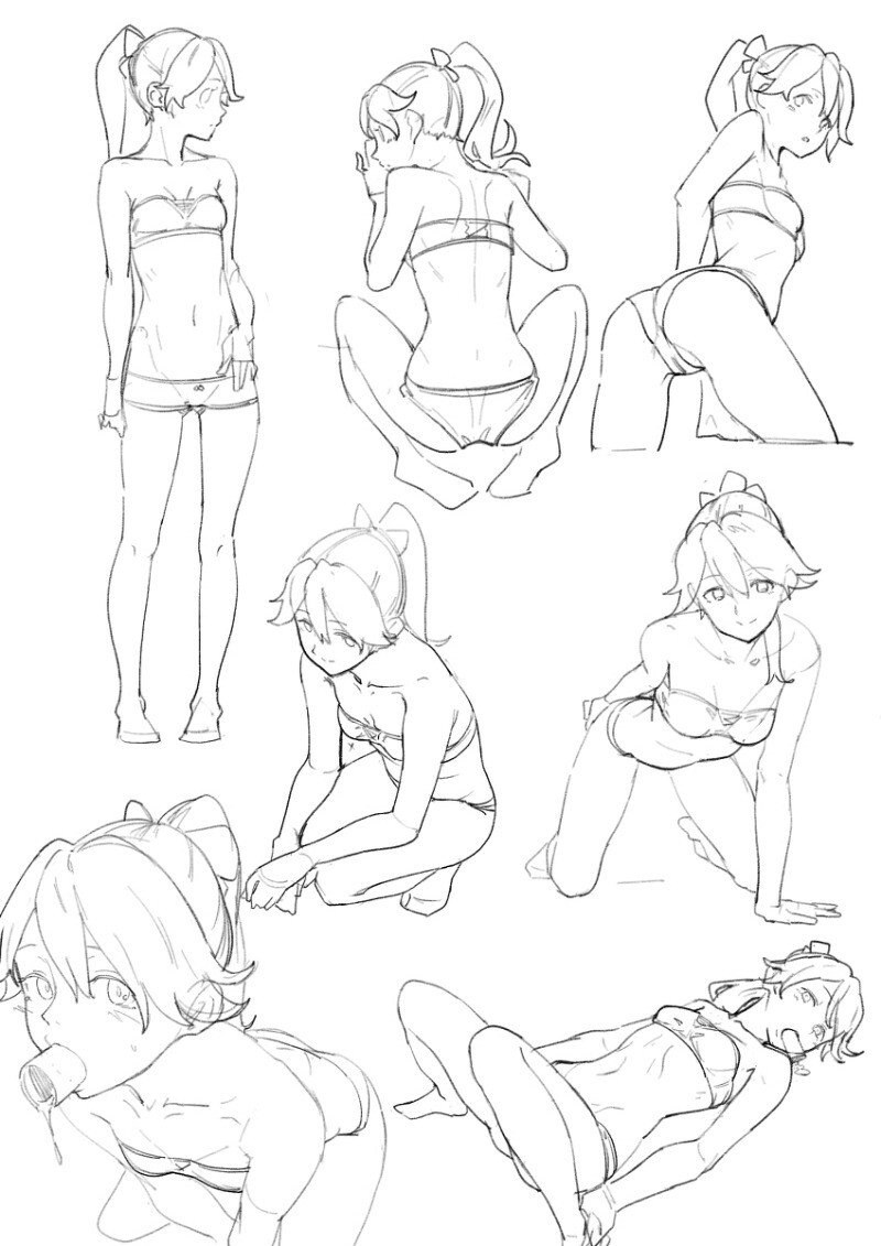Anatomy of a girl for drawing
