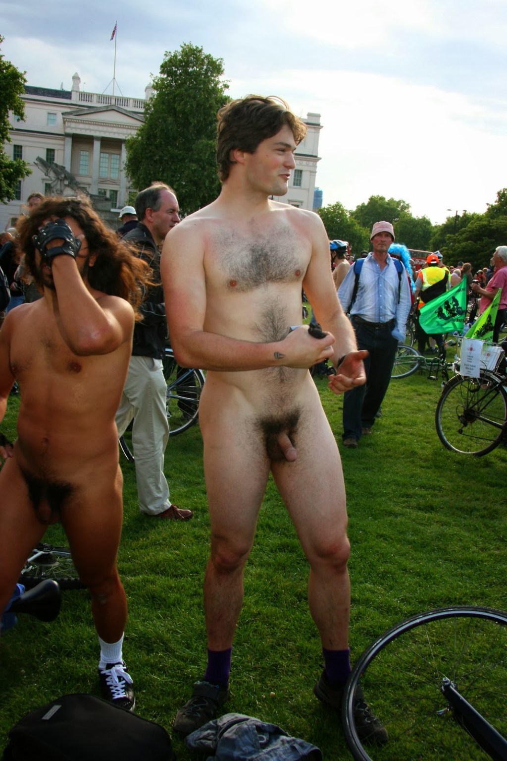Naked men on a nudic beach