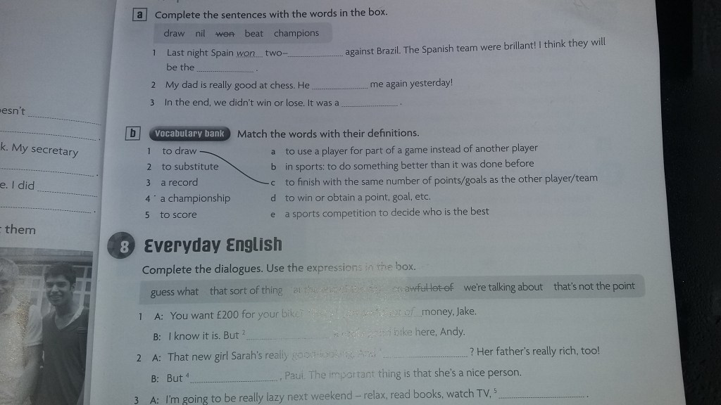 Match The Words Grade 5 English Assignments