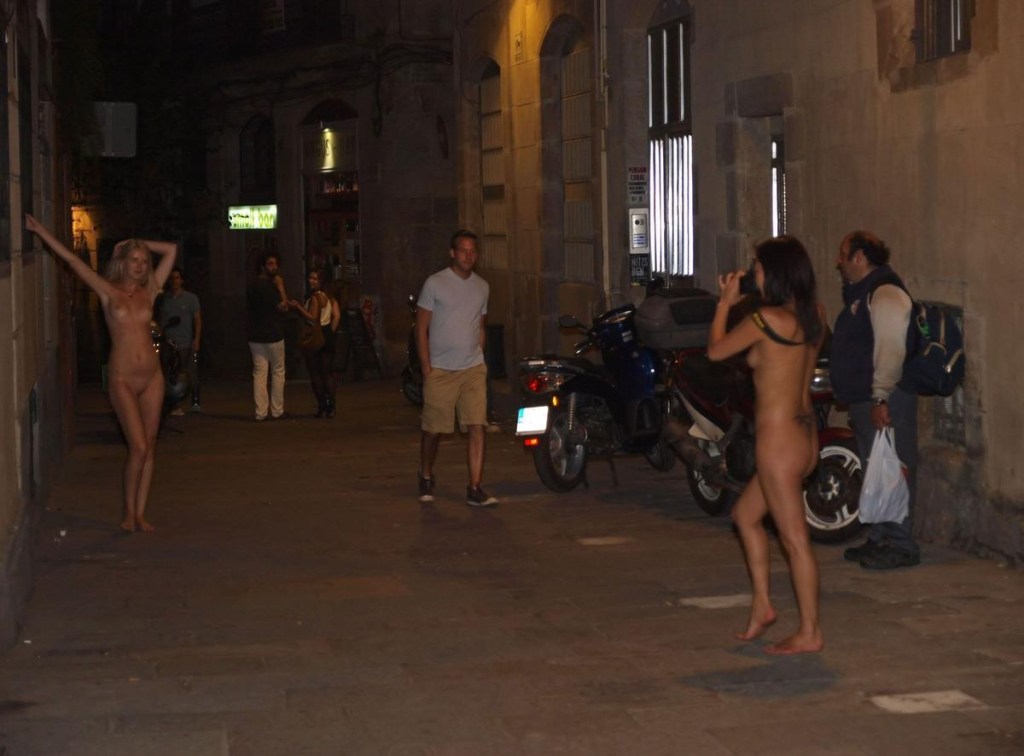 Naked hairy women in public