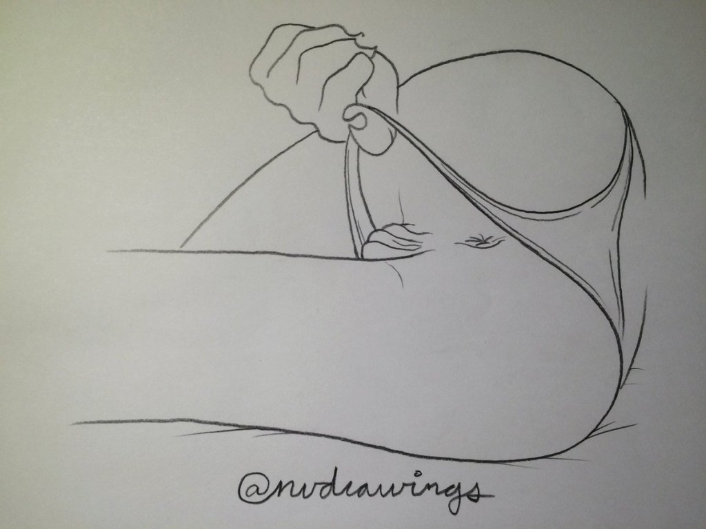 Drawn naked women in stockings