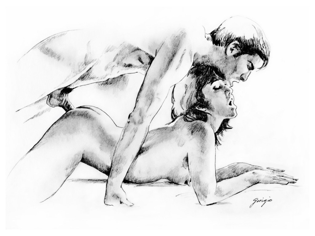 Erotic pictures with a pencil