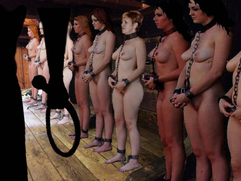 BDSM slaves in the slave market 3D