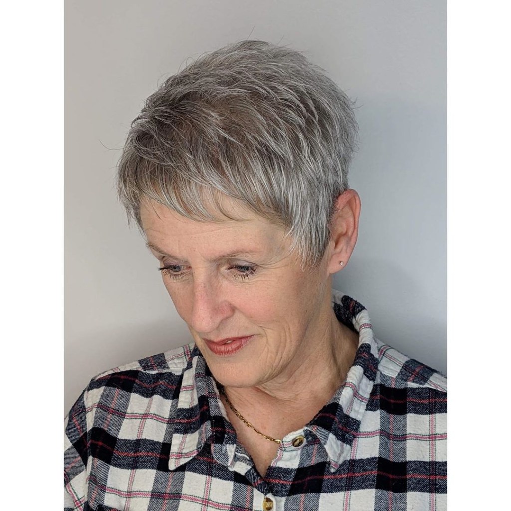 Pixie for gray hair 60